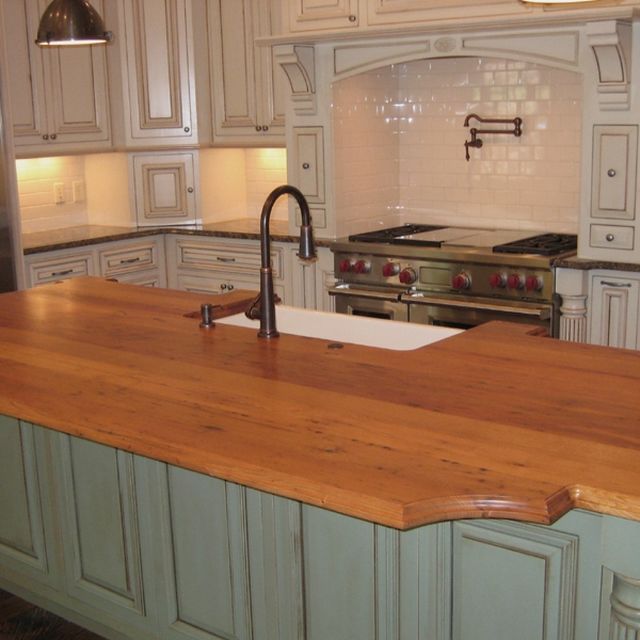 Custom Made Wormy Chestnut Island Top By Craft Art Direct Custom Made Wormy Chestnut Island Top By Craft Art Direct Custommade