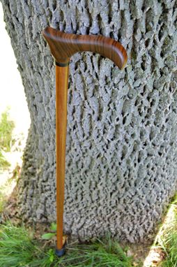 Custom Made Walking Cane/ Walking Stick Made Of Amazakoue, African Blackwood, Brazilian Teak 36 1/2