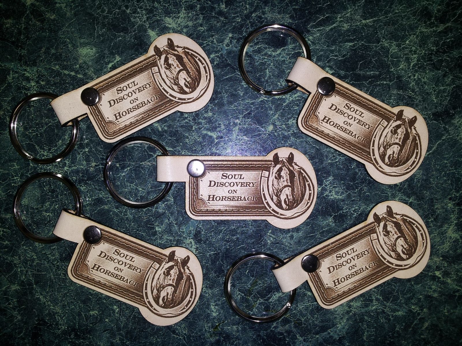 Hand Crafted Custom Designed Leather Key Fobs / Keychains by Just