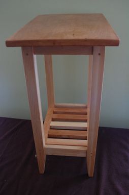 Custom Made Shaker Style End Table With Shelf