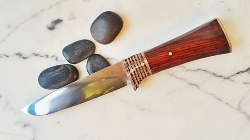 Custom Made Bronze And Cocobolo Utility Knife