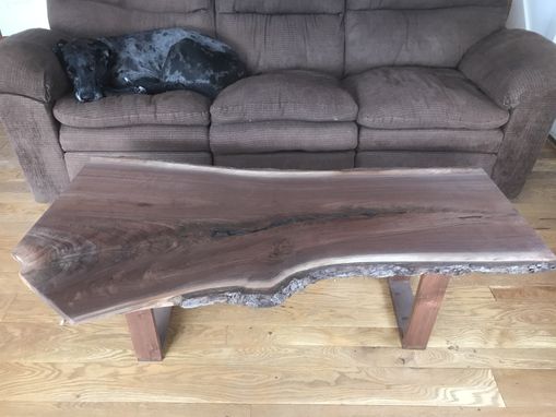 Buy a Hand Crafted Live Edge Walnut Coffee Table, made to order from ...