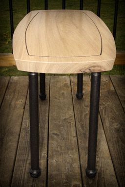 Custom Made White Oak Slab End Table