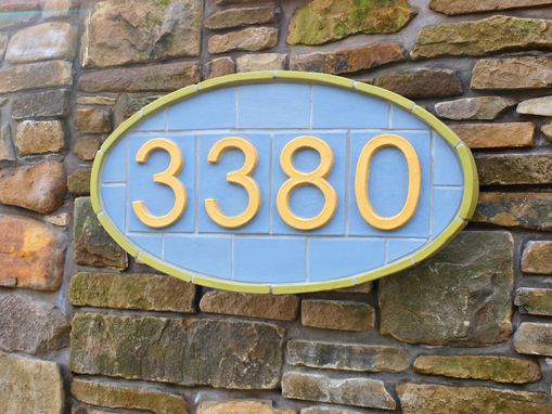 Custom Made Contemporary Tile Address Sign