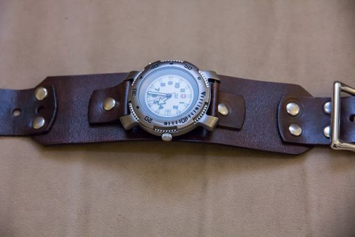 Custom Made Leather Cuff Watch Bracelet