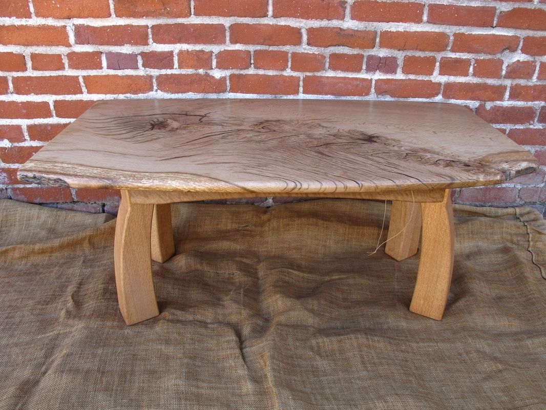 Hand Crafted Valley Oak Slab Coffee Table With Curved Legs By Sierra Hand Crafted Valley Oak Slab Coffee Table With Curved Legs By Sierra Woodcraft Custommade
