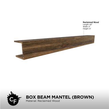 Custom Made Box Beam Mantel (Brown)