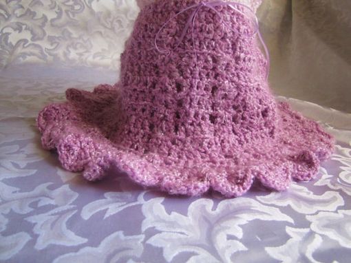 Custom Made Infant Toddler Or Girls Purple And Pink Crochet Jumper Dress