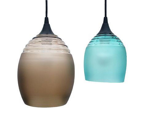 Custom Made Ripple Series: Hand Blown Glass Pendant Lights