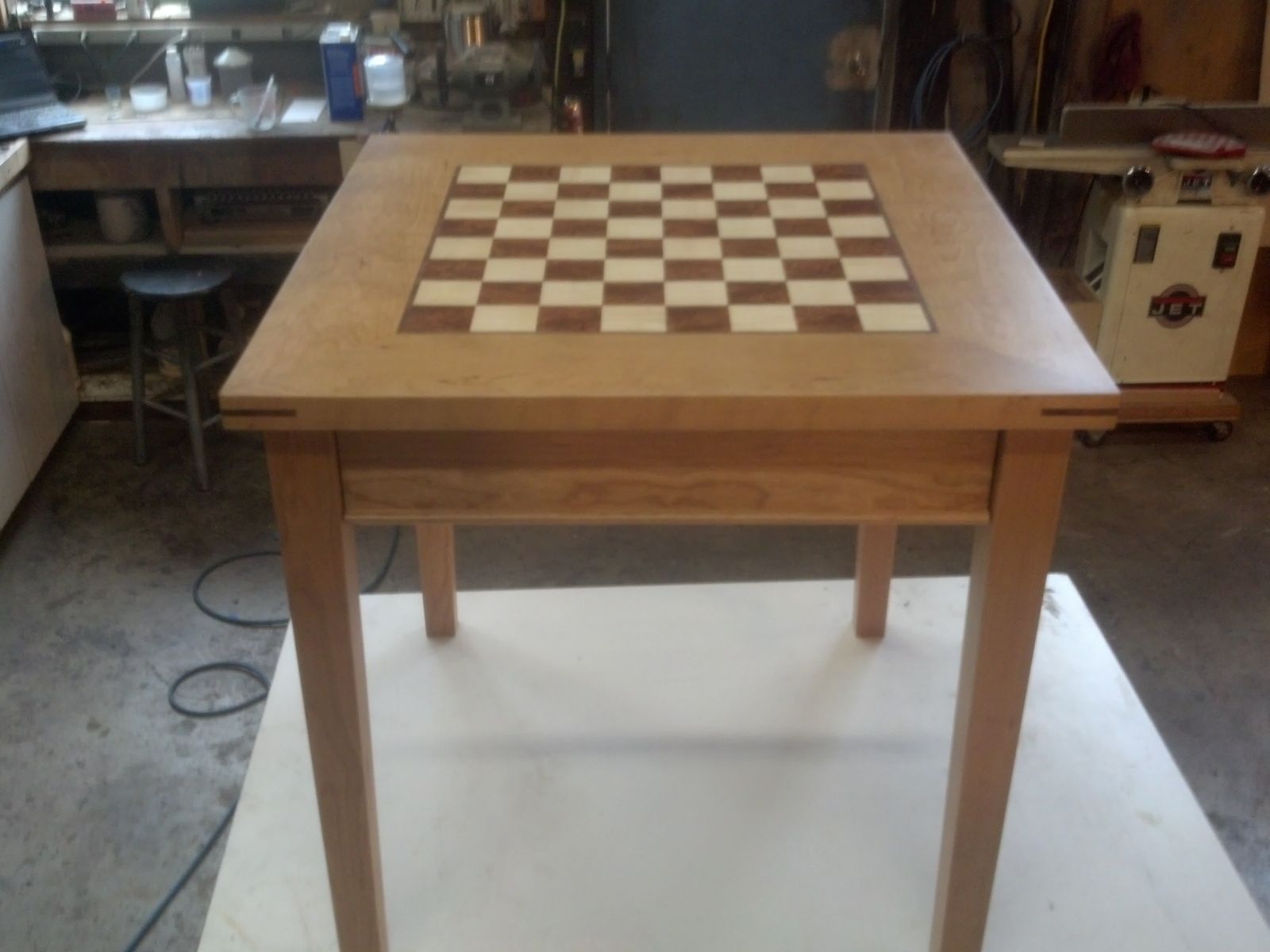 Hand Crafted Cherry Chess Table by Puddle Town Woodworking 