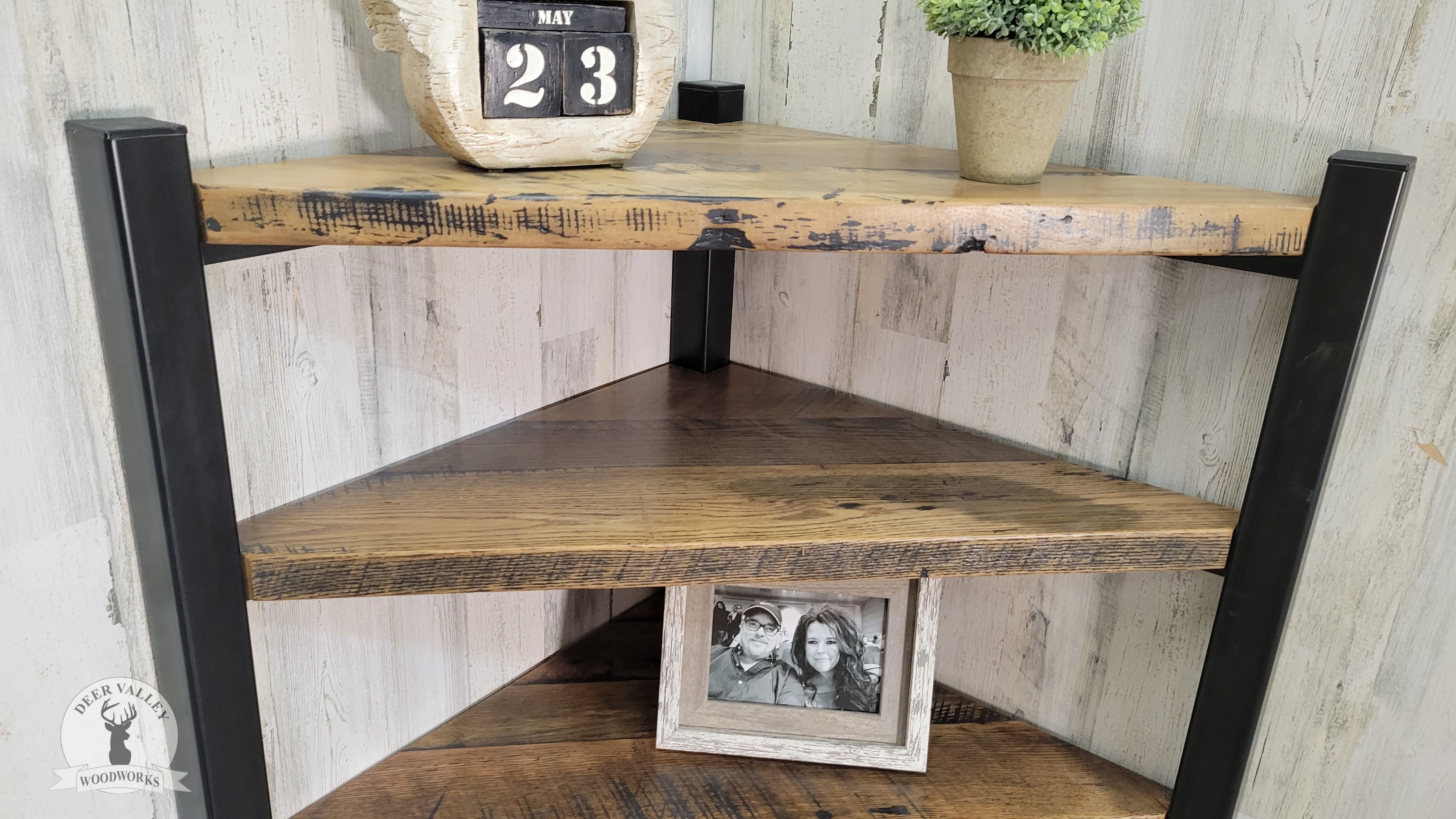 Buy Handmade Reclaimed Wood Corner Shelf, Rustic Corner Shelf, Barnwood
