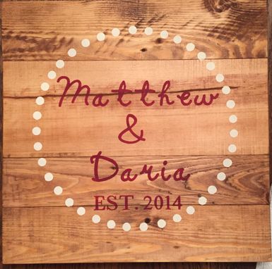 Custom Made Family Name Signs Square