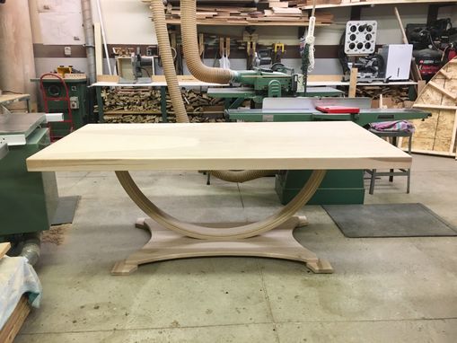 Custom Made Unfinished Birch Arch Dining Table