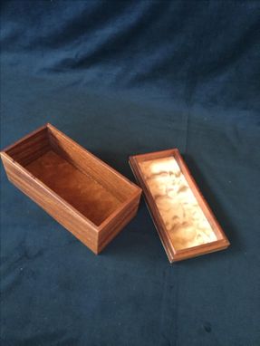 Custom Made Mahogany And Quilted Maple Box