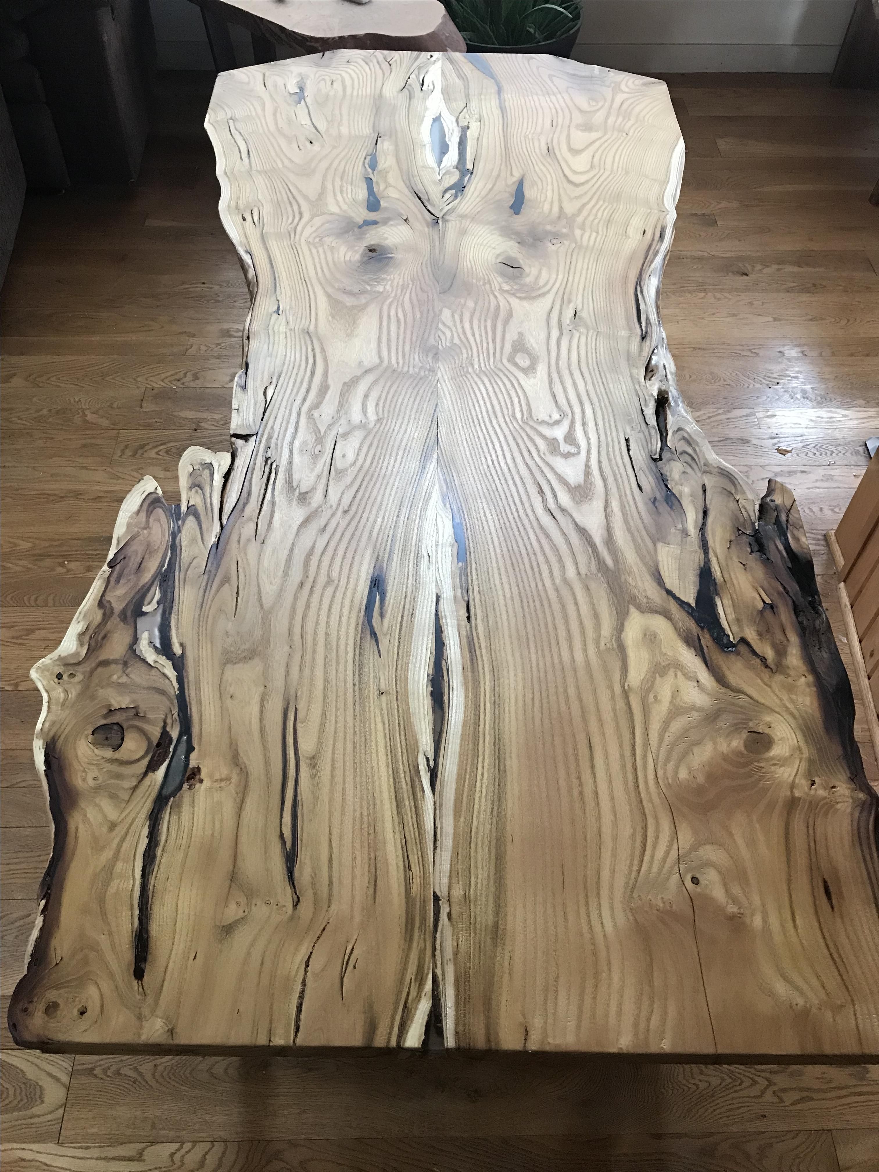 Hand Crafted Live Edge Black Locust Table by Martin Rustics