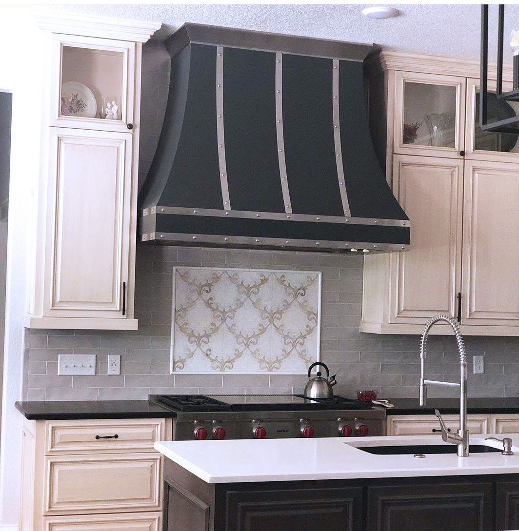 Buy Hand Made The "Hilary Black" Custom Range Hood, Blower Sold