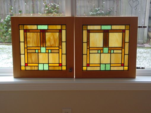 Custom Made Custom Cabinet Door Stained Glass Panels