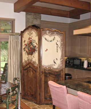 Custom Made French Country Folding Screen / Room Divider
