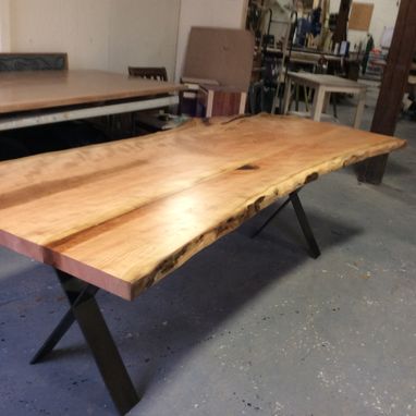 Custom Made Centerpiece Dining Table, Local Cherry With No Stain, 8 Feet, Ready To Go