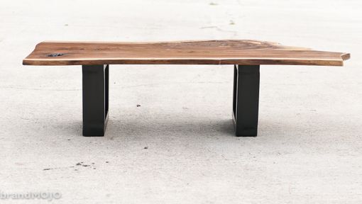 Custom Made Acero Live Edge And Steel Coffee And Occasional Table