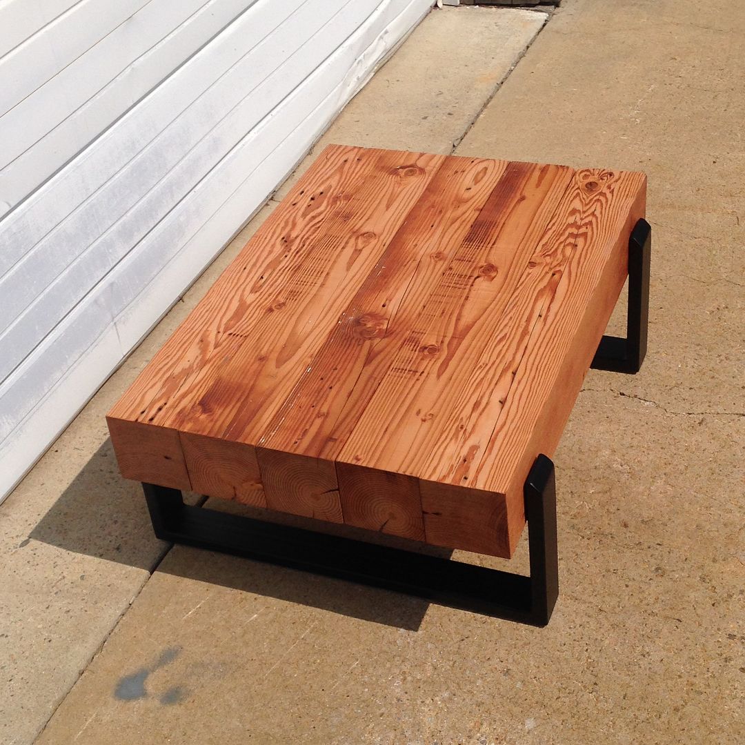 Buy Custom Made Reclaimed Floating Beam Coffee Table, made to order