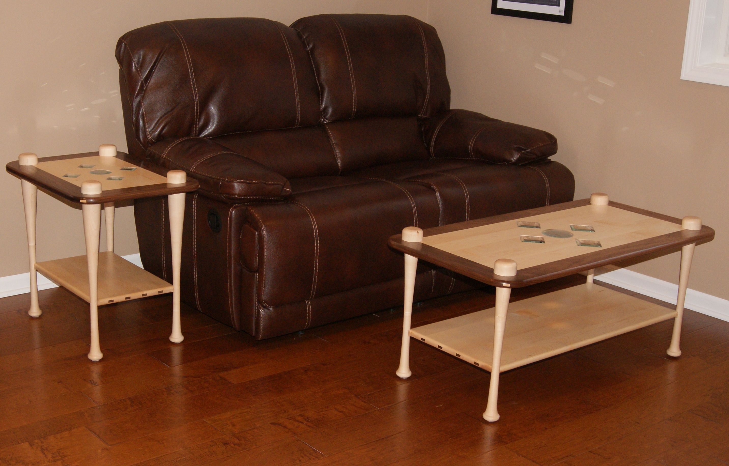 Hand Crafted Baseball Coffee Table & End Table by Michael's Fine