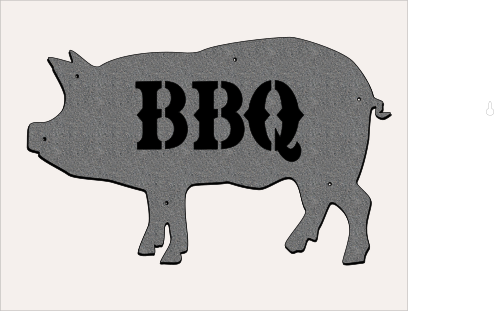 Custom Made Bbq Pig Sign