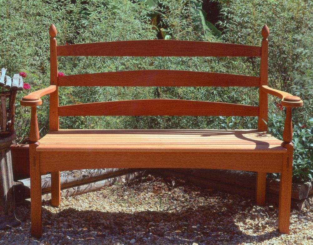 Handmade Mahogany Garden Bench by W D Bosworth Woodworking‎ & Sculpture