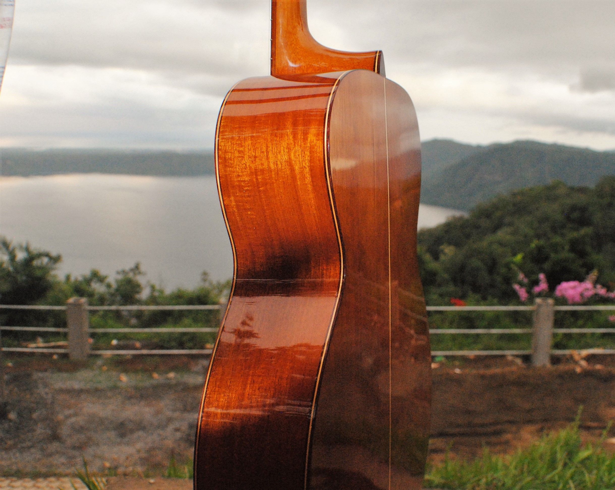 Buy Custom Pinol Guitars And Ukuleles Om 000 Body Style Solid Honduran Mahogany Free Shipping