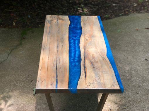 Custom Made Spalted Maple River Coffee Table