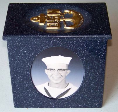 Custom Made Navy Cremation Urn