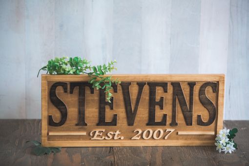 Custom Made Family Name Sign Established Name Sign Wood Carved Sign 3d Caving Family Gift Anniversary Gift
