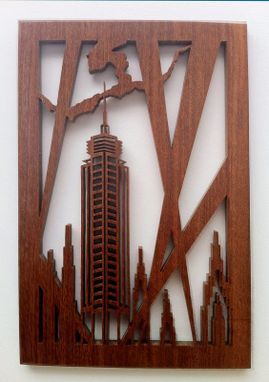 Custom Made Mahogany Fretwork "Deco Tower"