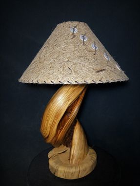 Custom Made Twisted Juniper Table Lamp Handmade