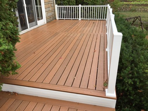 Custom Made Original Decking On A Three Tier Deck Replaced With Composite Decking