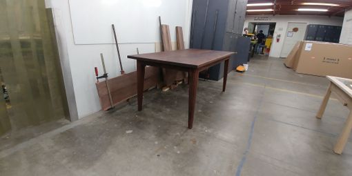 Custom Made Solid Walnut 6 X 3 Foot Dining Table W/ Bench