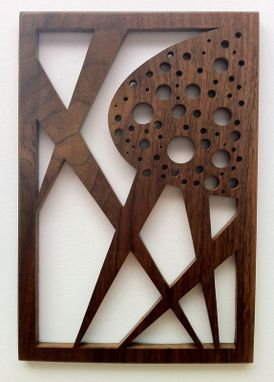 Custom Made Black Walnut Fretwork "Atomic Amoeba"