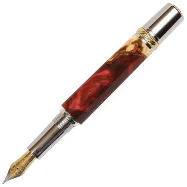 Custom Made Lanier Majestic Fountain Pen - Red Tide - Mf1w152