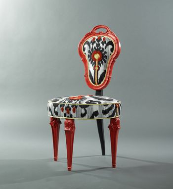 Custom Made Spanish Guitar Tranistional Upholstered Occasional Chairs