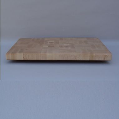 Custom Made Rectangle Maple End Grain Up Cutting Board