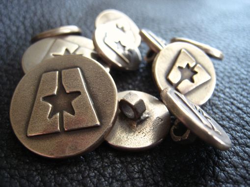 Custom Made Custom Blazer Buttons In Solid Bronze With Company Logo Or Coat Of Arms