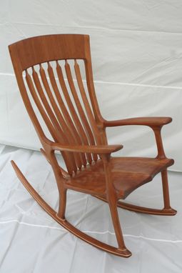 Custom Made Cherry Rocking Chair - Shipping Included