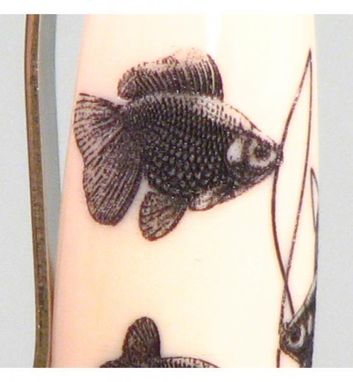 Custom Made Goldfish Engraved Hand Turned Pen
