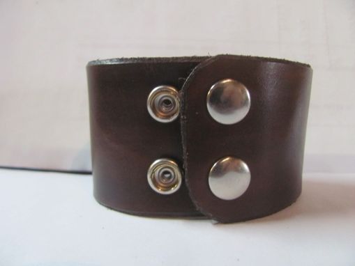 Custom Made Your Logo Or Design On A Leather Wrist Cuff