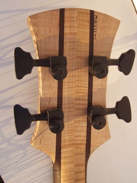 Custom Made 4 String Electric Bass Guitar Curly Ambrosia Maple By Ictus Designs