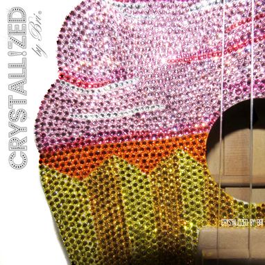 Custom Made Custom Crystallized Bling Ukulele Genuine European Crystals Bedazzled Music Instrument