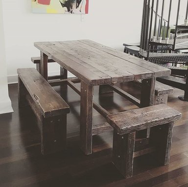 Custom Made Custom Dinning Table And Benches
