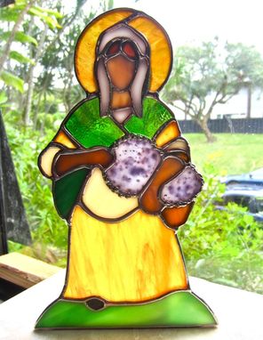 Custom Made Stained Glass Christmas Creche Figures - Santons