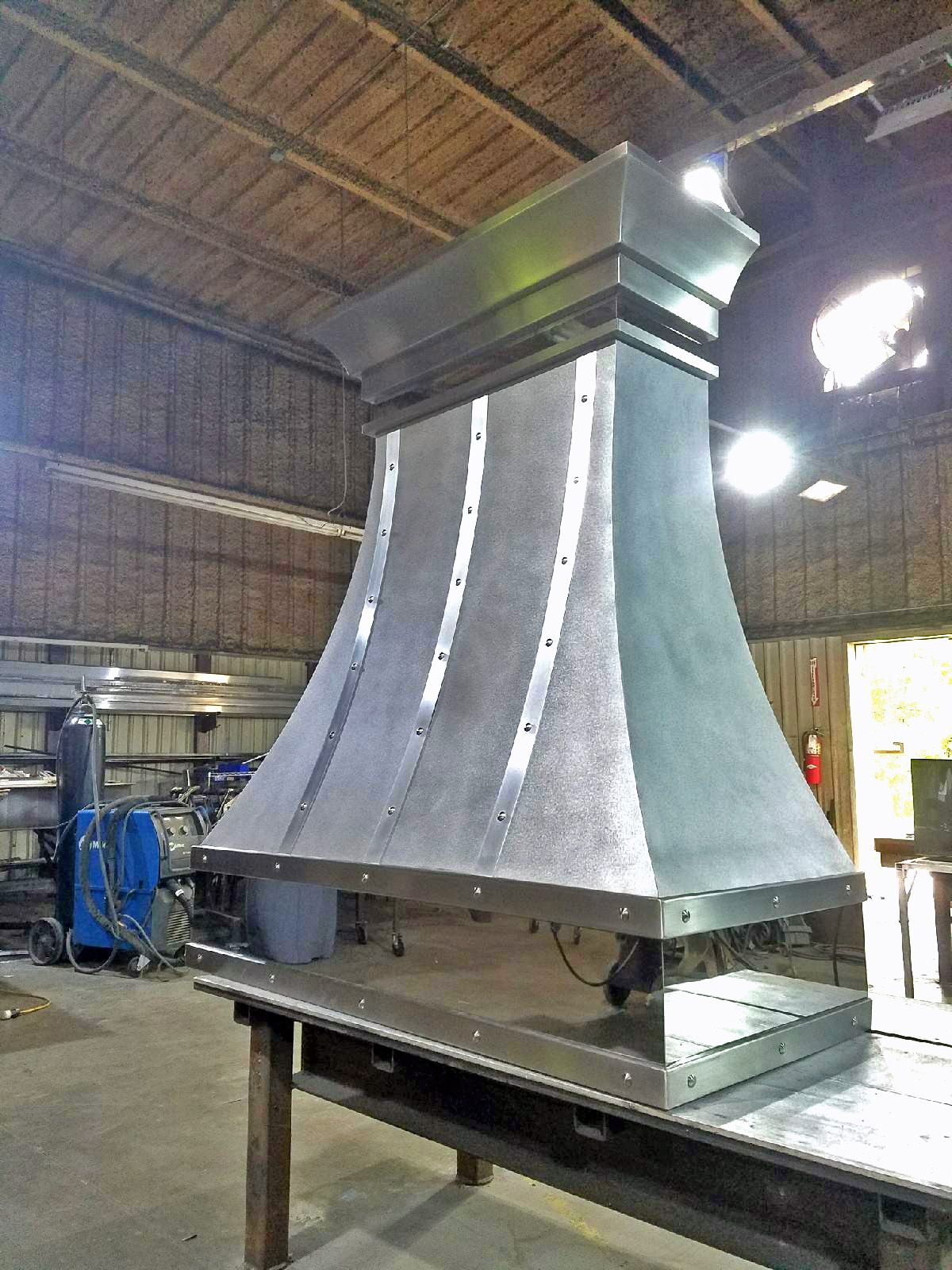 Buy Hand Crafted The "Edgeworth" Custom Range Hood, Blower Sold