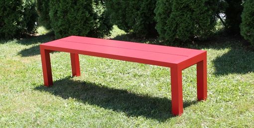 Custom Made Red Modern Bench